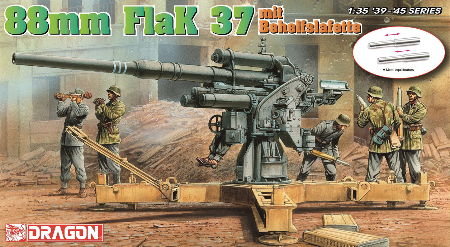 1/35 WW.II German Army 8.8cm Gun Flak37 Simple Gun [DR6523F] plastic model kit