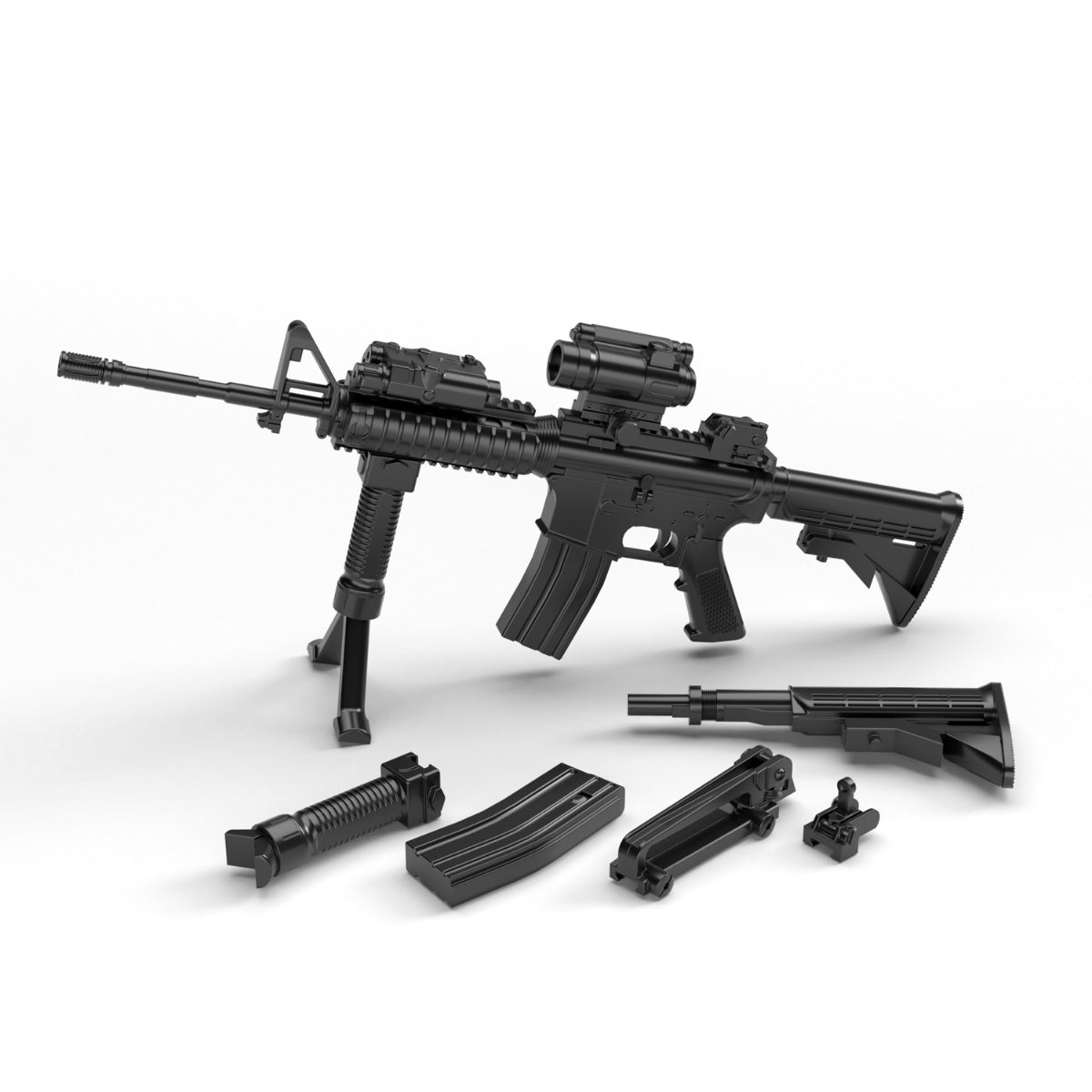 Little Armory [LA050] M4A1 Type 2.0 1/12 scale Assembly plastic model