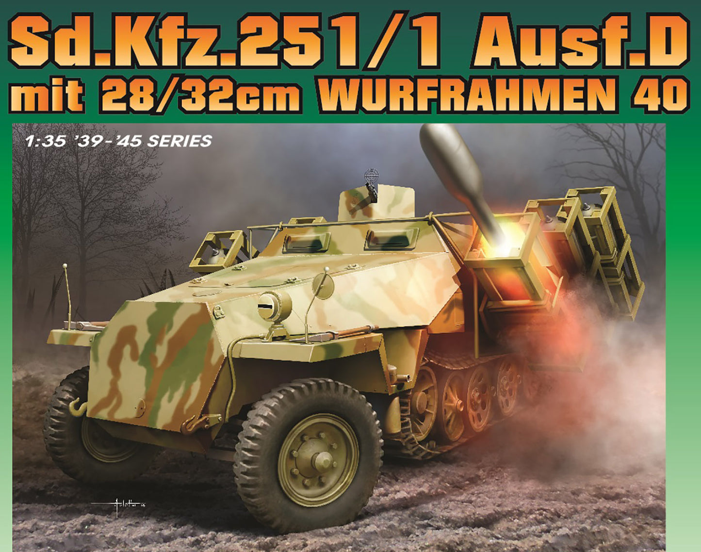 1/35 WW.II German Army Sd.Kfz.251 Ausf.D Wolfrahmen40 [DR6861EZ] plastic model