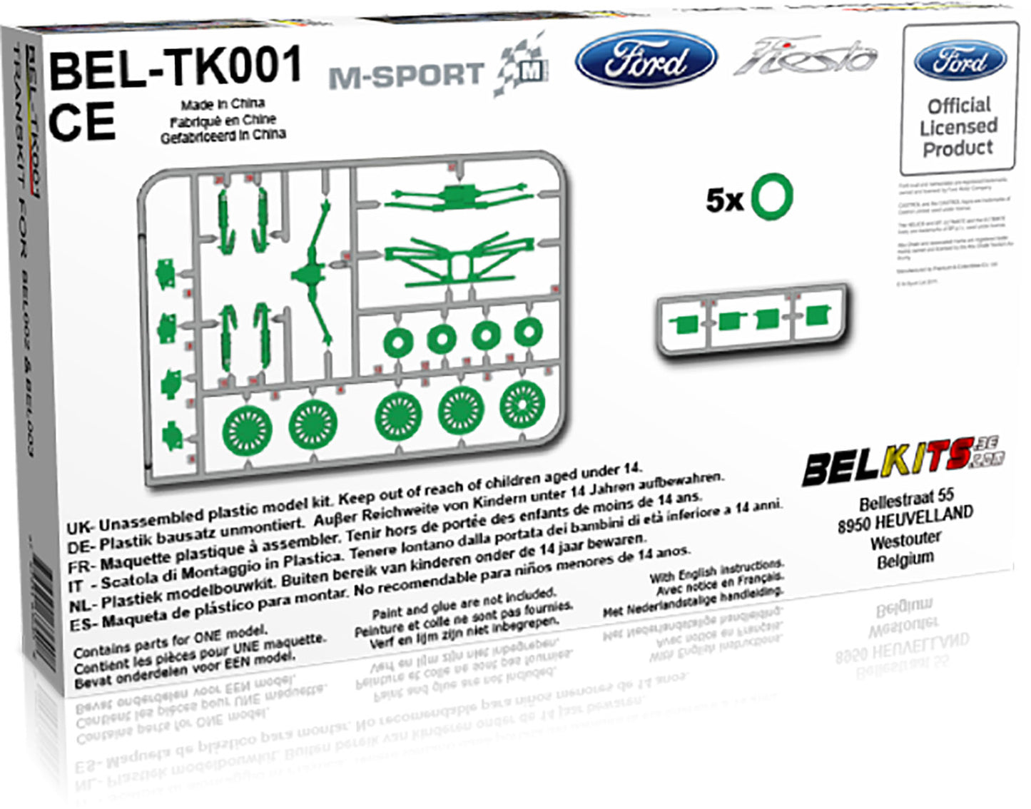 1/24 Ford Fiesta S2000/WRC Kit for BEL002/003 Gravel plastic model kit